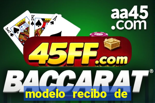 modelo recibo de pagamento word
